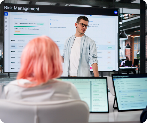 Medewerker werkt aan businesscontinuïteitsplan
