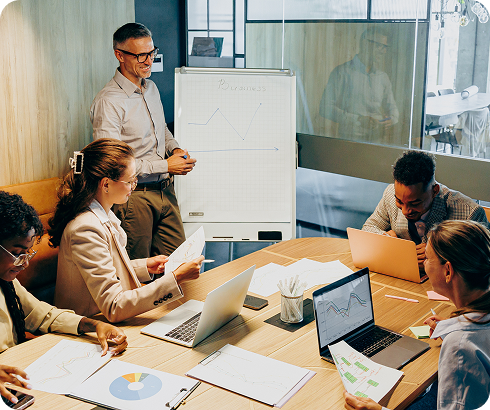 Management game cybersecurity illustratie